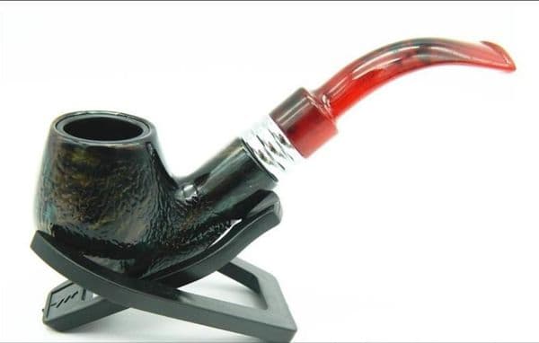 Snake Handmade Wooden Pipe Length 140MM Bent Pipe Smoking Cigarette Holder Red Pipe2024
