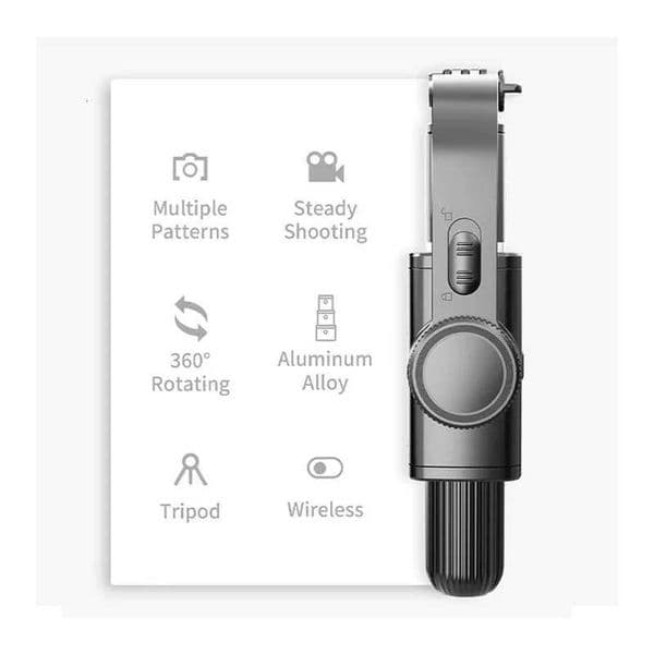2025 Handheld Gimbal Stabilizer for Smartphone 1-Axis with Selfie Stick Tripod Stand Wireless Bluetooth Remote for iPhone Android X2507191
