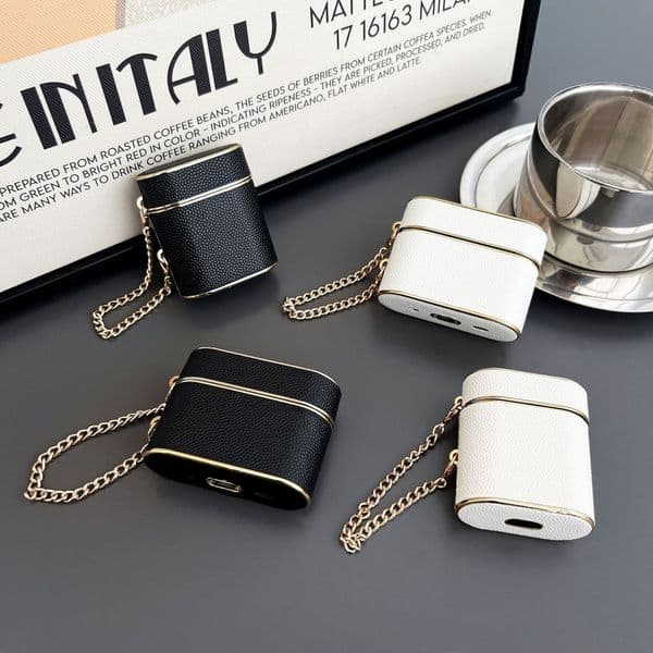 Lanjia- Xiaoxiangfeng Protective Electroplated Leather Apple Case 2/3 - Wireless Bluetooth Chain Earphone Accessories 731F0