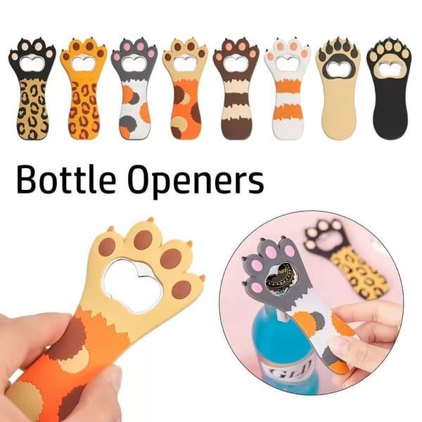Creative Cartoon Cat Claw Openers Magnetic Household Refrigerator Bar Beer Bottle Opener Kitchen Accessories