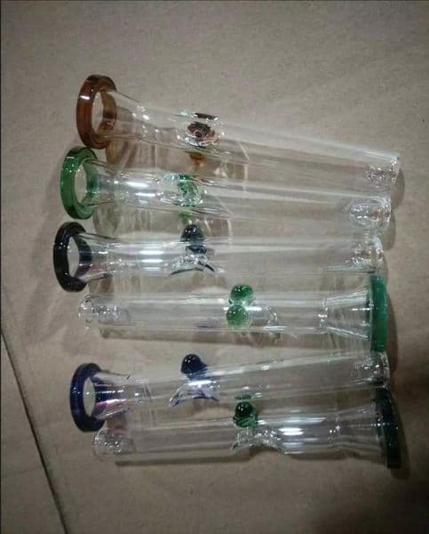 Spraying color Ding word mouth pipe bongs accessories Oil Burner Glass Pipes Water Pipes Glass Pipe Oil Rigs Smoking with Dropper Glass
