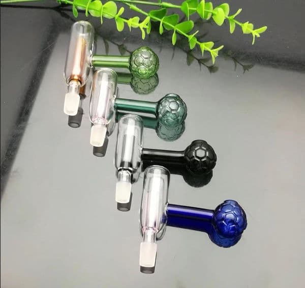 Glass Pipes Smoking Manufacture Hand-blown hookah Classic colored football glass burned cigarette accessories