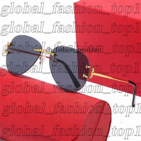 Designer Cart sunglasses women mens designer sunglasses shades luxury glasses rimless rectangle buffalo horn fashion classic men clear black eyeglasses with 6ea
