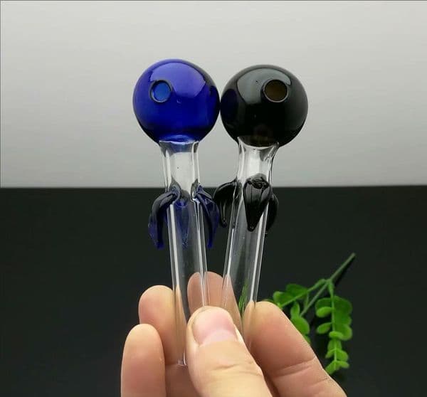 Glass Pipes Smoking Manufacture Hand-blown hookah Colorful Plate, Colorful Bubble, Straight Pipe