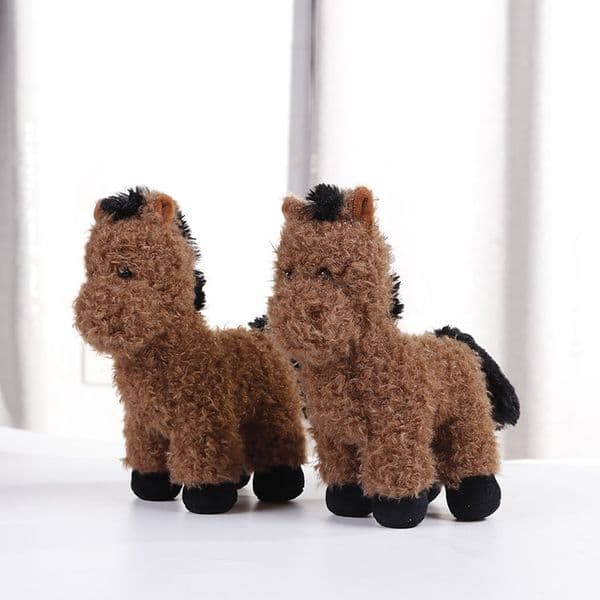 Cute Simulation Brown Toy White Horse Holiday Gift Childrens Plush Doll Z260131 Y260310