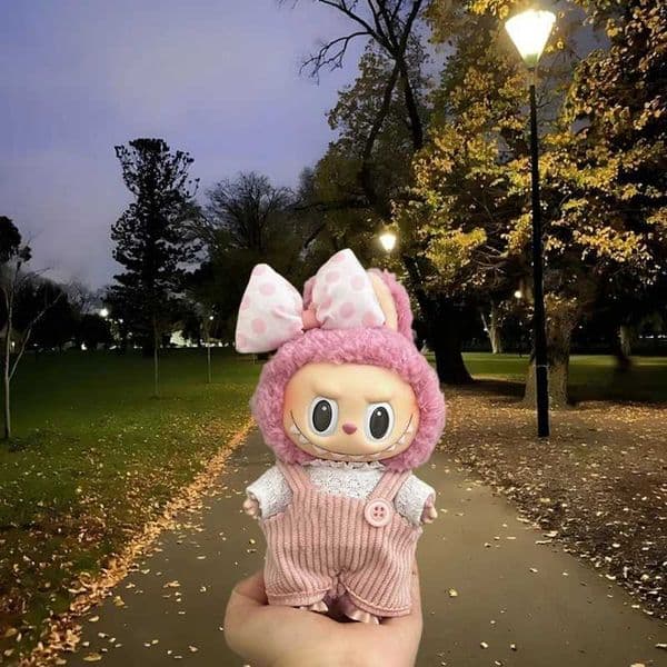 15/17cm Labubu V1 V2 Doll Clothing Fashion Hoodie and Pants Set Korean Idol Trendy DIY Doll Clothing Accessories Toy Gift X250723