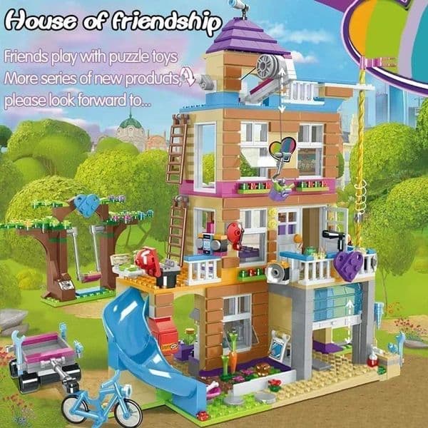 2025 NEW House of Friendship Building Blocks Friends Fit 41340 Hotel and House Toys for Girl Kids Figures Bricks Christmas Gifts 01063