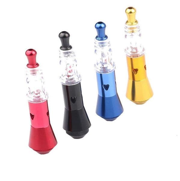 Smoking Pipes New 108mm pipe, heart-shaped cigarette holder, aluminum filter snuff holder