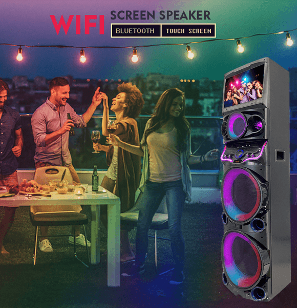 Square dance audio-video player with wireless Bluetooth, high-power subwoofer, colorful lights Z250213