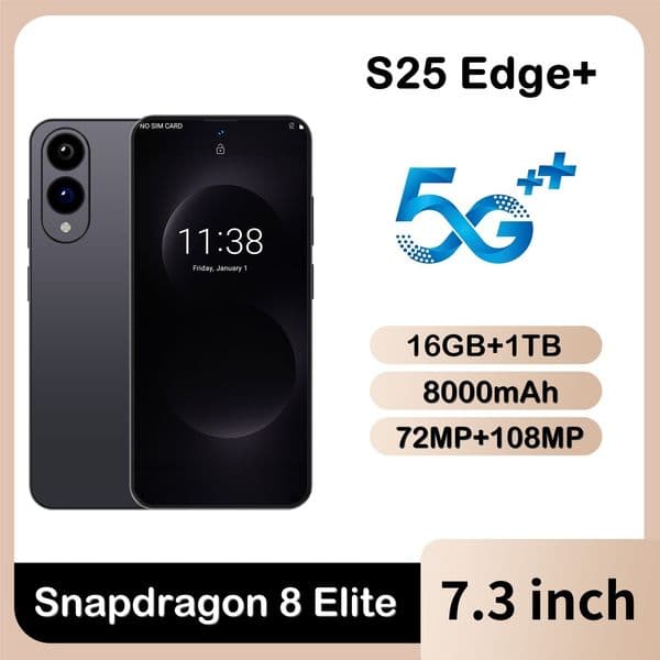 New cross-border smartphone S25 Edge + large screen 16 + 1T smartphone factory price wholesale model