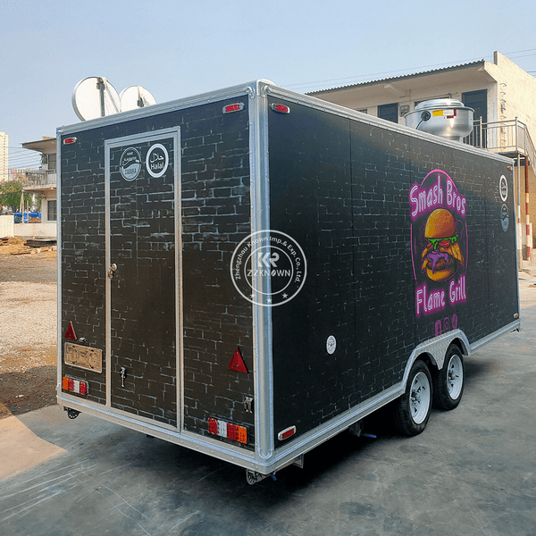 Mobile Food Trailer With Full Kitchen Coffee Food Truck Fried Chicken Pizza Cart Bbq Concession Trailer