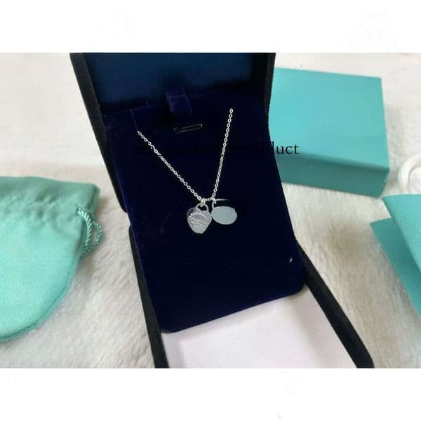 return necklaces 925 womens heart necklace designer jewellery chains pendant steel charm anniversary gift for women gold plat 6f5