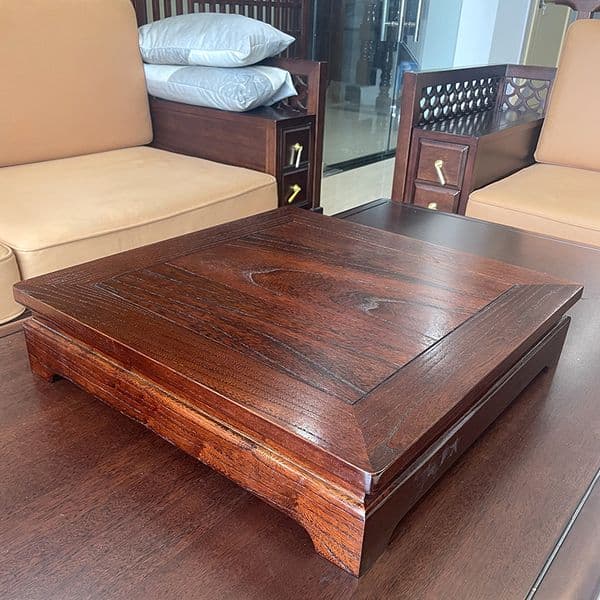 Folding Solid Wood Square Table - Space-Saving Household Furniture Storage Solution
