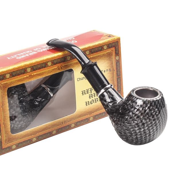 Smoking Pipes Rubber wood carved flower pipe, large men's handmade pipe, personalized portable filter smoking accessory