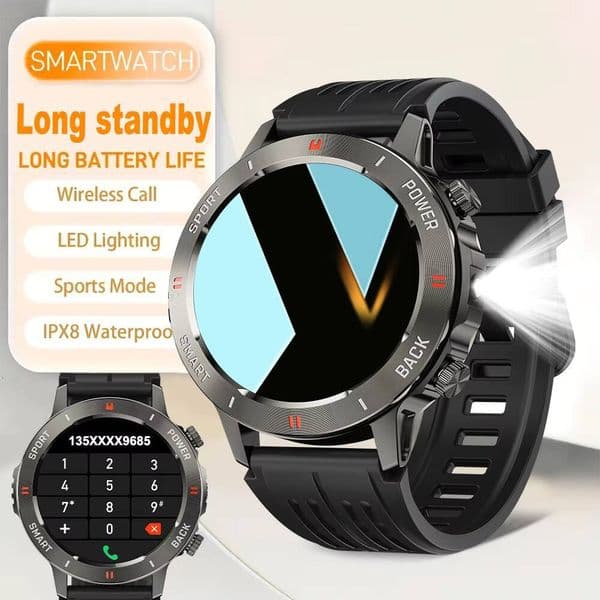 SENBONO Hot Sales SmartWatch S81PRO Answer Call Heart Rate Waterproof Round Large Battery Men Smart Watch for Ios Android