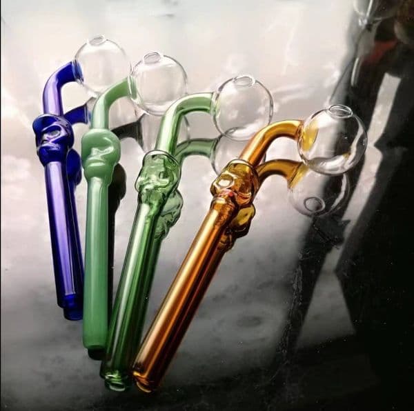 Smoking pipes hookah Oil Burner Pipe Smokings Glass Bowl Colorful Skeleton Bent Pot
