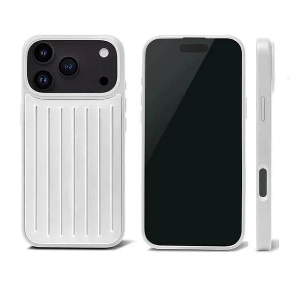 Fashion 3D Corrugated Stripe Stylish Busine Luggage Phone Case for IPhone 17 Pro Max 16 15 14 13 Hard Shockproof Bumper Cover