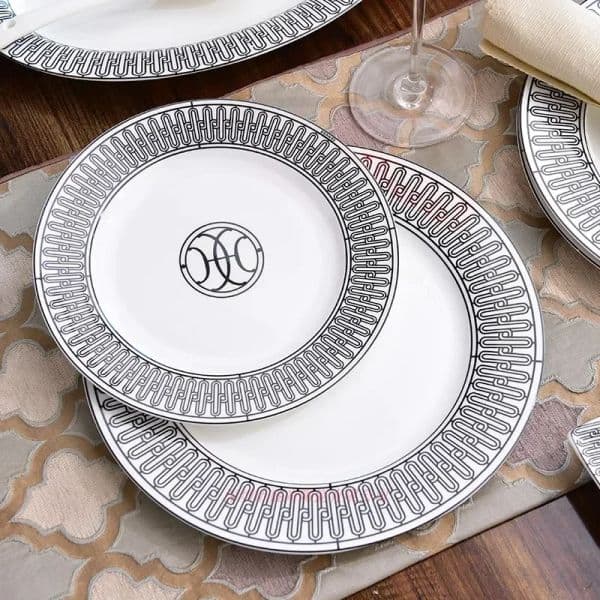 Fancy Plates Set Bone China Tableware Suit: European-Style Combination Cups Dishes And Nordic Kitchen Christmas Gift B5