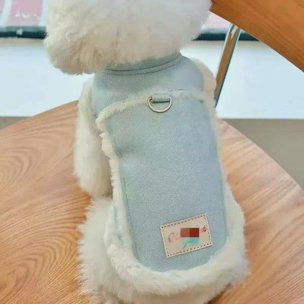 T1978 Cat Autumn/Winter Vest, Warm Fleece Lined, Dog/Small Dog Outing Leash, Pet Clothing