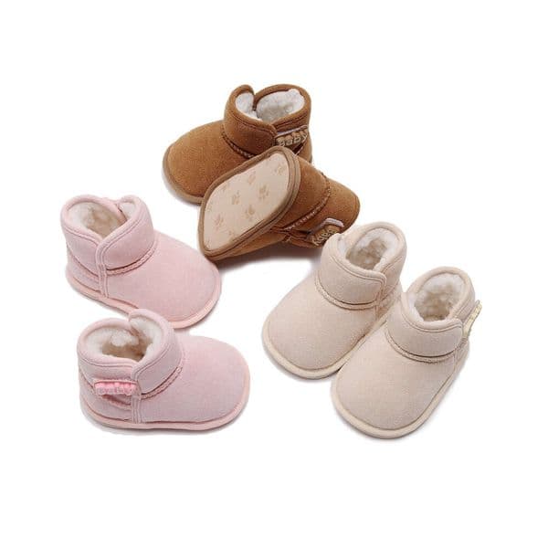 Baby Autumn Winter Fleece-Lined Thickened Soft Sole Walking Infant Shoes Warm Snow Boots Non-Slip