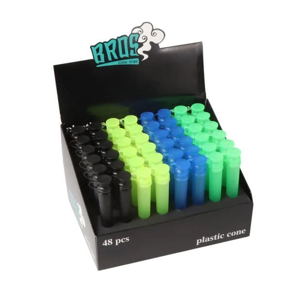 Wholesale Colorful Plastic King Size Doob Tubes 120MM Roll Paper Smoking Stash Jar Joint Holder Container Rolling Papers Storage Cone Holder Proof Pill Box LL