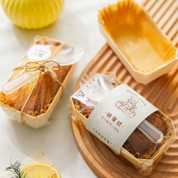Factory Outlet Disposable Wooden Baking Molds Mini Loaf Pan for Cake Bread Eco-Friendly Takeaway Food Containers for Home Baking