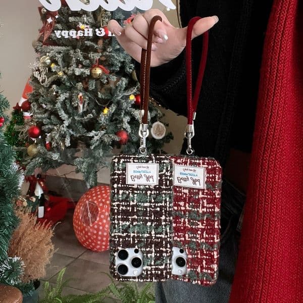 Designer Red And Green Christmas Phone Case Compatible With Iphone Pro Personalized Lanyard Cartoon Apple Iphon 17 Pro Max 16 15 14 13 Mini 12 11 XR Air