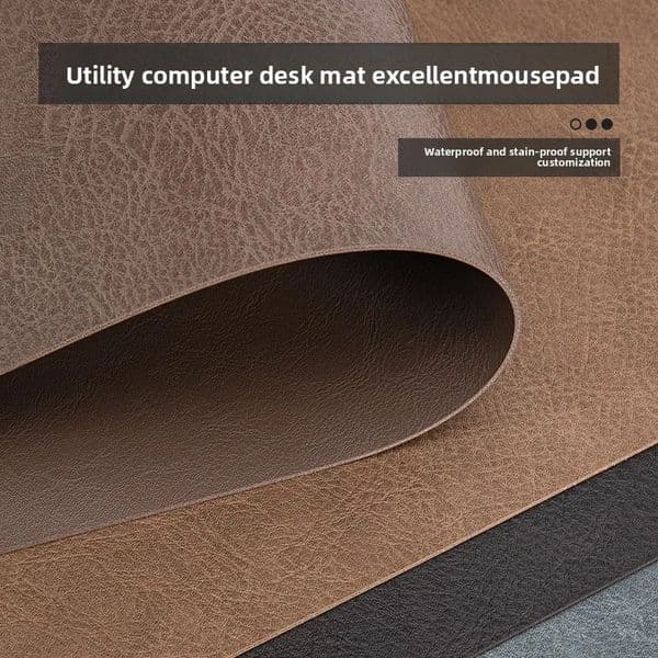 Retro Cowhide Pattern Desktop mat Dirt Resistant Double Face mouse pad Ready and Stylish Desktop Computer Mat Leather pads 251103