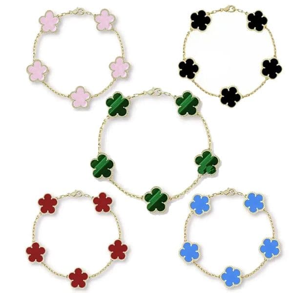 bracelets designer Chain Women Jewelry fashion Classic high quality mother pearl white black red moissanite Valentine's Day very good