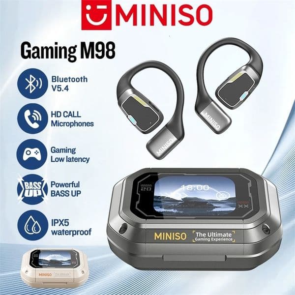AI Translator MINISO M98 Wireless Headphones OWS Sports Bluetooth Earphones Gaming Headset ASMR APP Translation Earbuds IPX5 251025