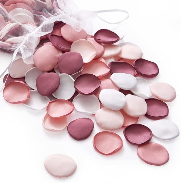 Silk Pink Rose Petals Artificial Flower Petals for Wedding Peach Pink Petals Bulk for Anniversary Decor Party Romantic Decorations Table