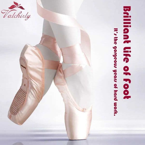New Ballet Pointe Dance Bandage Shoes Girl Woman Professional Dancing Satin Shoes Z251103