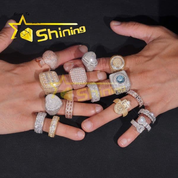 Newest Luxury Mens Moissanite Pass Diamonds Tester GRA Certificate S925 Gold Plated Iced Out Hip Hop Jewelry