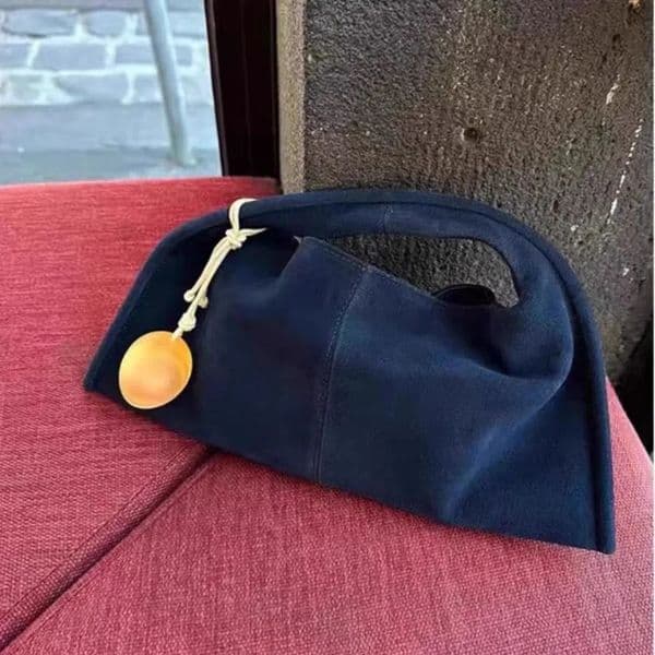 Fashion Ruched Womens Handbag Retro Artificial Suede Shoulder Bag Womens Matte Clutch Womens Cloud Unloading Bag 250402
