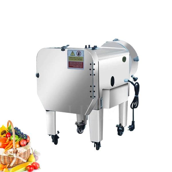Industrial Electric Double Heads Leafy Root Vegetable Cutter Cutting Chopper Slicer Machine