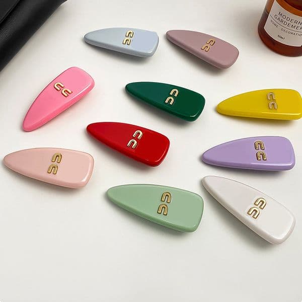 Candy Color Hair Clip Women Side Hair Clip Designer Luxury Love Hair Jewelry Simple Style Alloy Girls Hair Barrettes