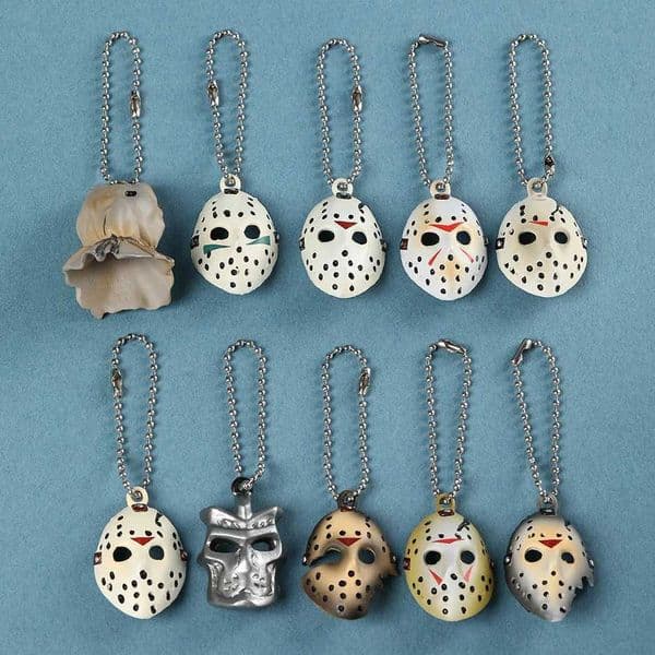 10pcs/set Jason Horror Masks Mini Pendants Figure Models Desktop Ornaments Toys Gift