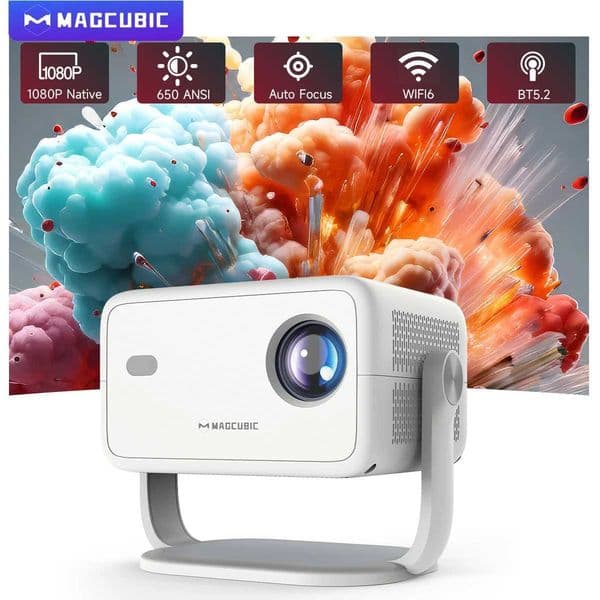Magcubic 650ANSI L018 4K Native Portable Projector 1080P Auto Focus Keystone Correction Android 11 BT5.2 WIFI6 360 Home Cinema X250407