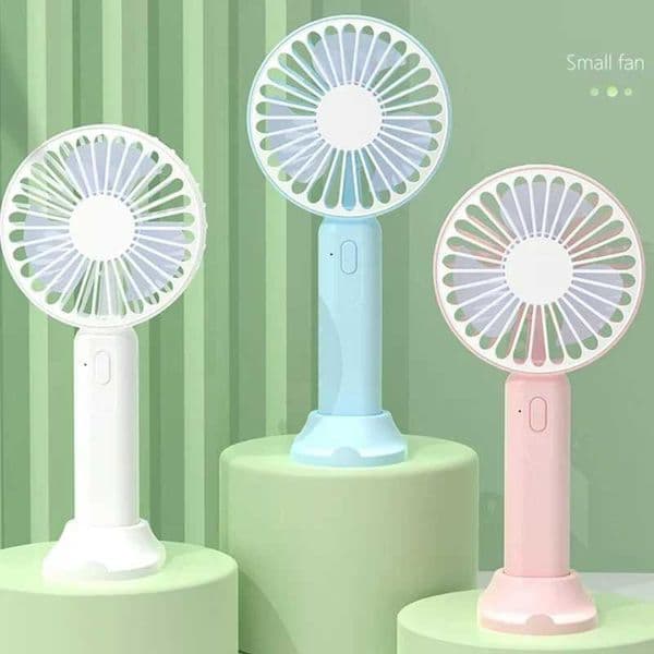 1 new portable fan for Office desktop high-end folding head small electric fan USB mini portable high wind pocket fan W250403