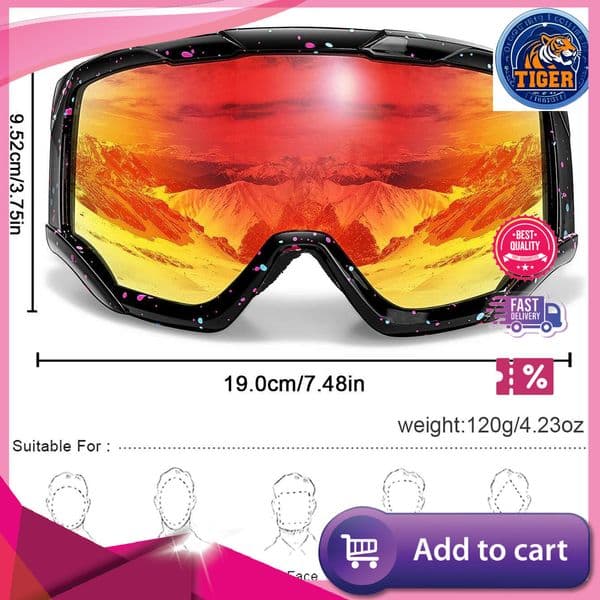 Ddmytiger Ddmytiger China Domestic SKI Goggles Men Women Teen Winter Outdoor Snowboard Motorcycl Protection Eyewear UV Anti Fog Glasses Chtmas Gifts