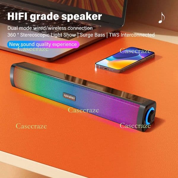 Private USB One e Bluetooth Desktop subwoofer Computer Strip Speaker