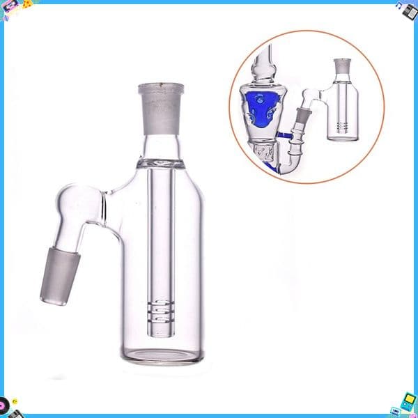 Travel 14mm 18mm 4.3 Inch Glass Bong Ash Catchers Hookah Thick Pyrex Clear Bubbler Smoking Catcher 90 Degree Ashcatcher Water Pipes