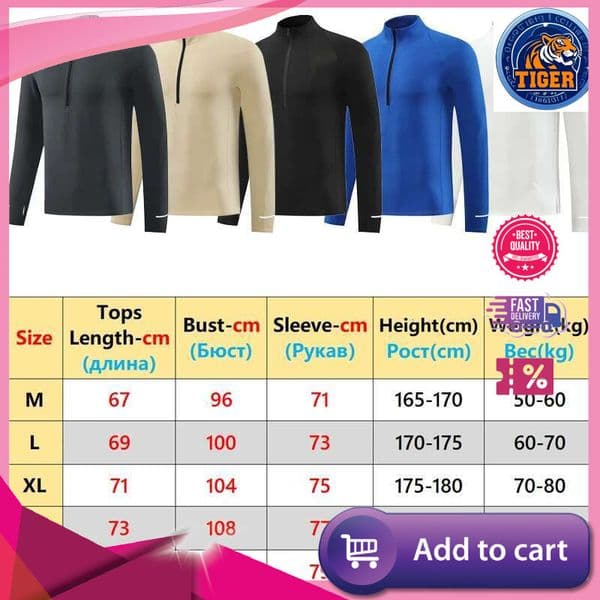 Ddmytiger China Domestic Long Sleeve Shirts Man Running Training Gym Outdoor Workout Stand Collar Zipper Pullover Breathable Track Field Singlet Tops T Ddmytiger