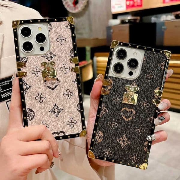 Luxury Shockproof Soft Leather Cover Retro Flower Pattern Women Case for 17 pro Max 17 Air 15 16 pro Max 11 12 13 14 plusXJ251110
