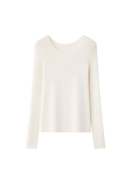 C11104 Crew Neck Worsted Wool Sweater Knitwear