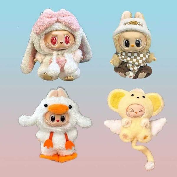 2025 Clothes For Labubu 15/17Cm Dolls Gen 1-3 Cute Plush Duck Costume With Shoes Set Clothing AccessoriesXJ251110