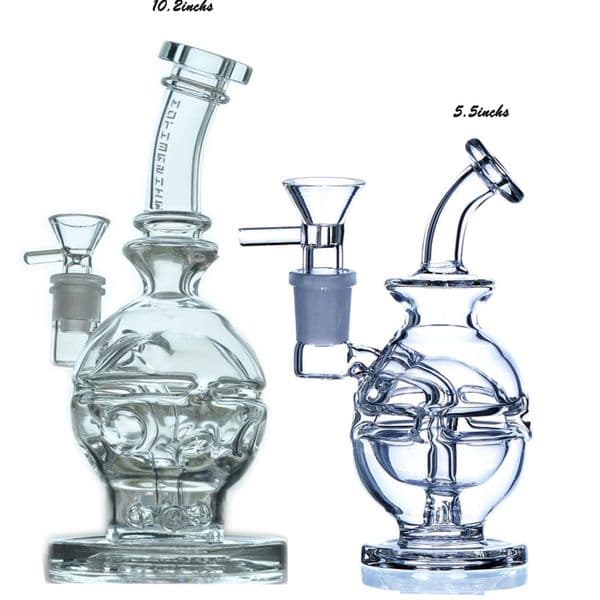 Skull Glass Bongs Recycler Water Bongs Hookahs Smoking Glass Water Pipes Oil Hookahs Bubbler With 14mm
