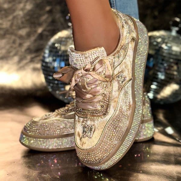 Chunky Sneakers Women Luxury Bling Running Shoes Fashion Casual Designer Breathable Height Increased Casual shoes High Quality Casual Tennis Shoes zapatos mujer