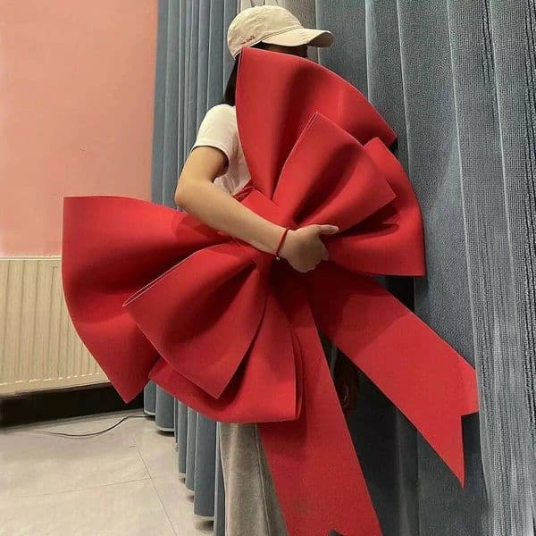 Christmas Big Giant Bow Tree Decorations DIY Material Shop Birthday Party Wedding Display Front Door Home Decor Unfinished Kit ddmytues