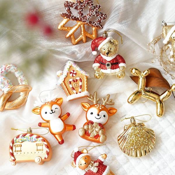 Christmas Atmosphere Balloon Dog Tree Snowflake House Pendant Small Ornament Wreath Accessory ddmytues